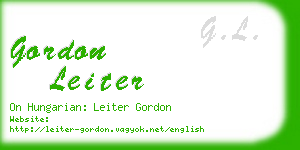 gordon leiter business card